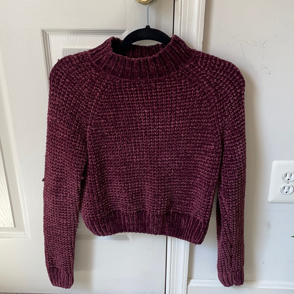 Knitted Burgundy Sweater